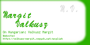 margit valkusz business card
